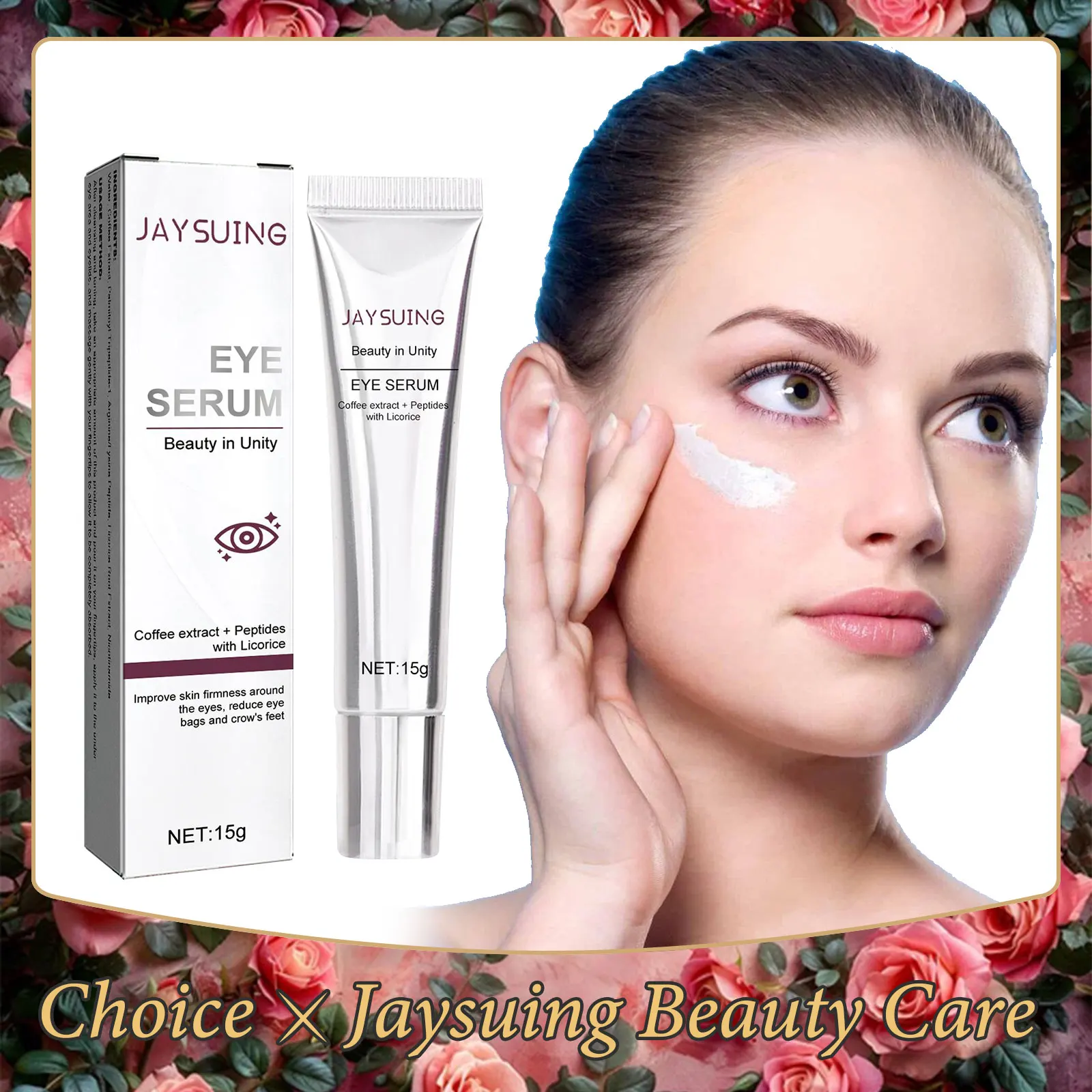 

Peptide Eye Firming Lift Cream Wrinkle Removal Dark Circles Eye Bag Anti Puffiness Brighten Hydrating Nourish Eye Soothing Serum