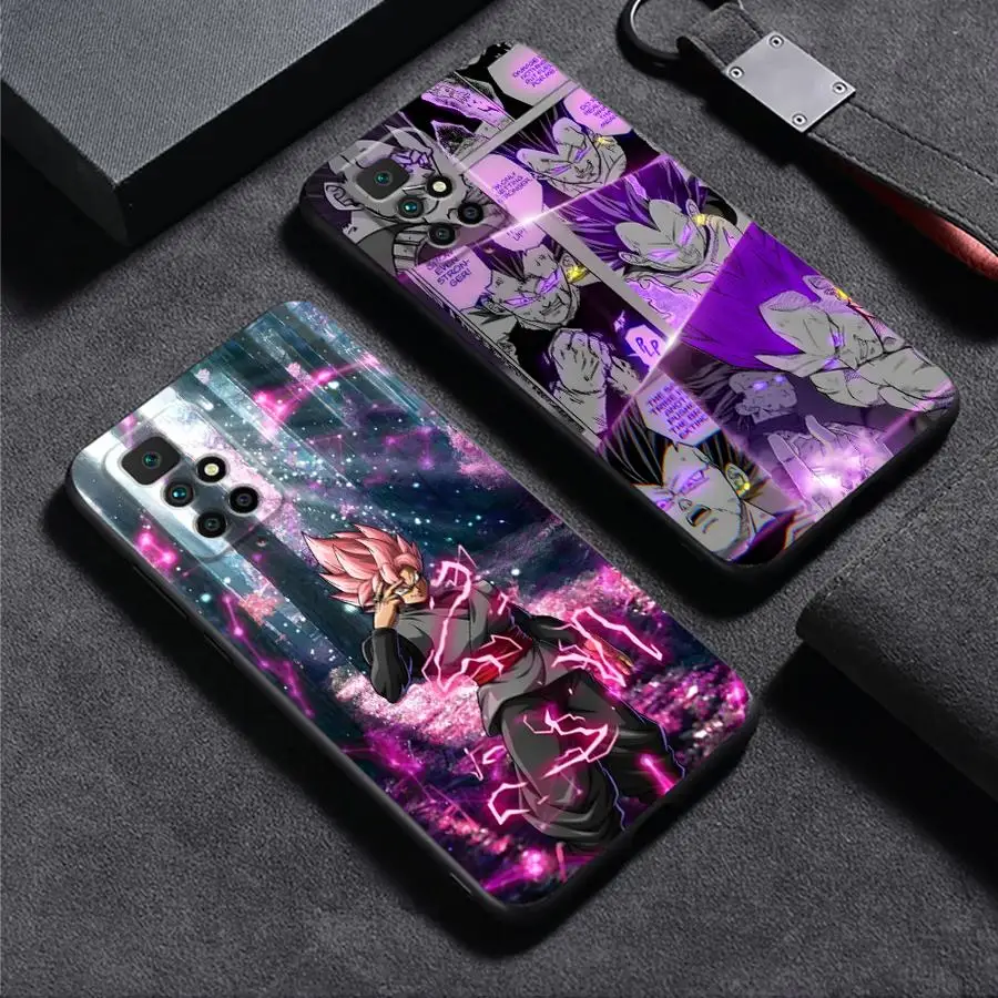 Black Soft Phone Cover Case for Xiaomi Redmi A4 A1 A2 Plus 10 A5 9 14C 12C A3 13C K40 K80 Pro Dragon Ball Super Saiyan God