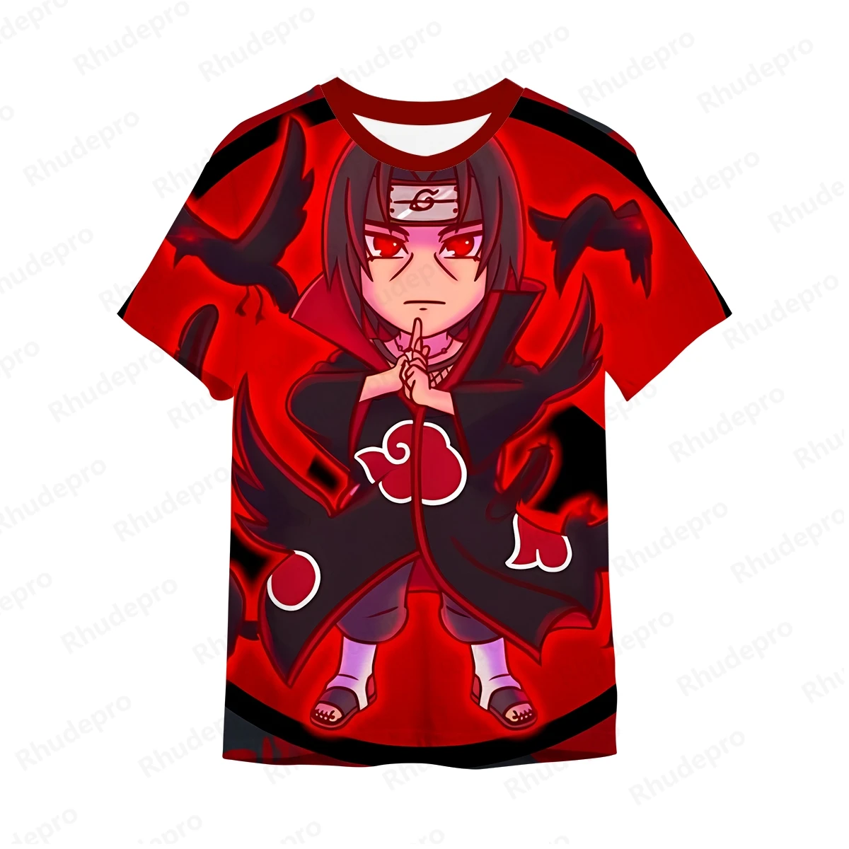 Harajuku Style Men's T-shirt Shirts Trend Naruto Fashion Kakaxi High Quality Streetwear Hip Hop Y2k Clothes Oversized Tops