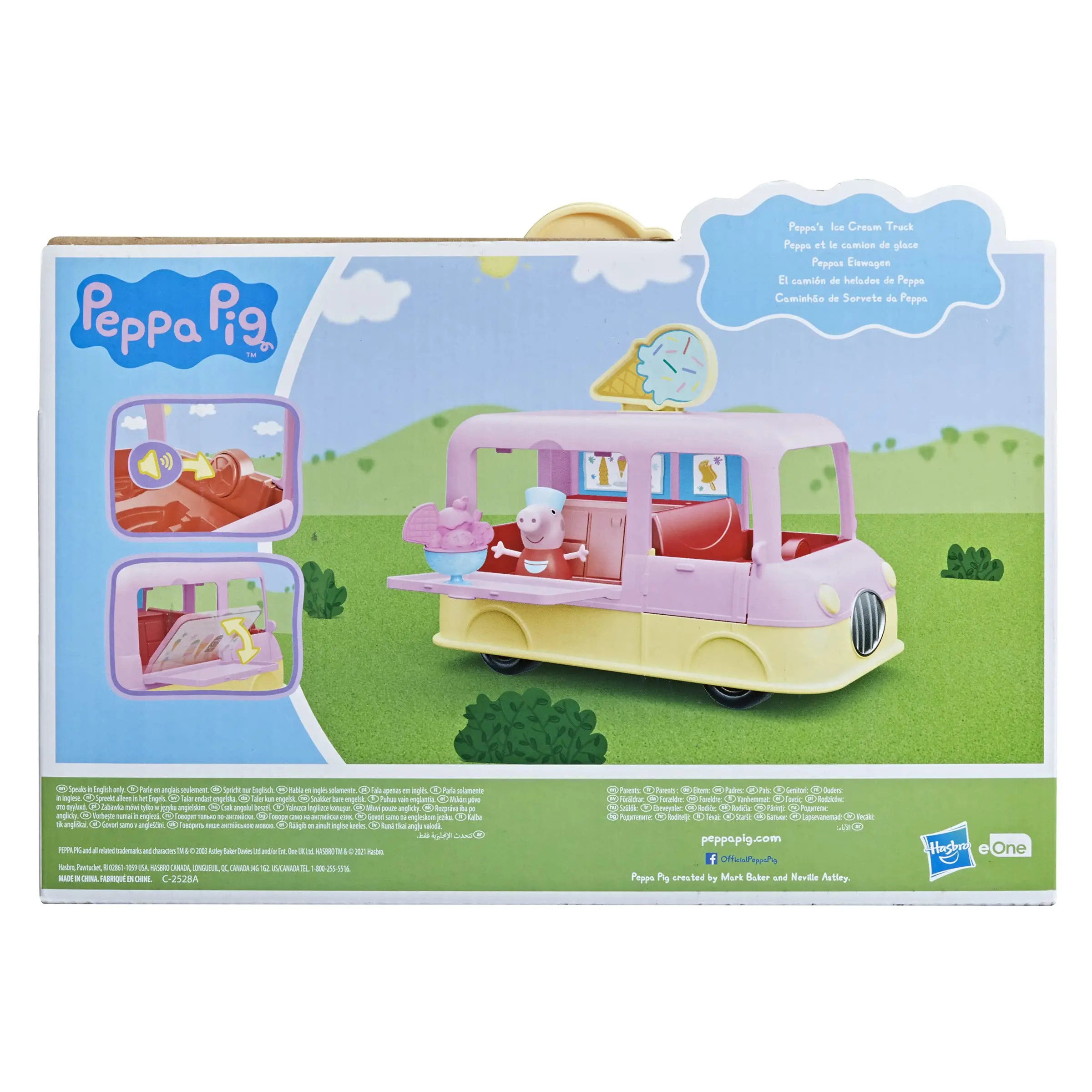 Peppa Pig Peppa’s Adventures Peppa’s Ice Cream Truck Vehicle Preschool Toy Anime Figure Cartoon Animal Models Collectible Girls