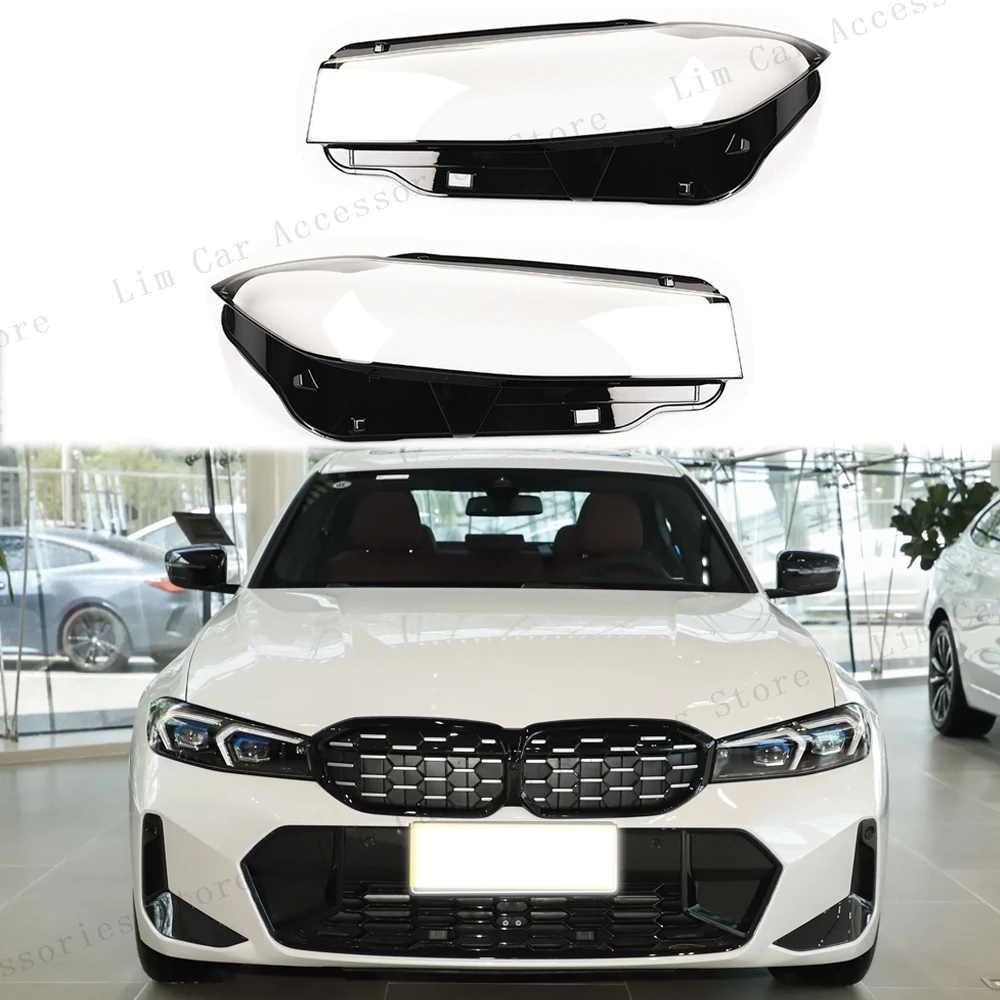 Front Headlamp Transparent Lampshade For BMW 3 Series G20 G21 2023 2024 Lamp Shell Headlight Cover Lens