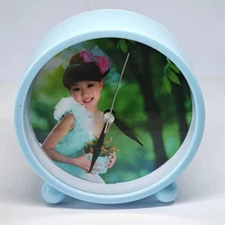 10pcs/Lot Home Decorative Custom Mini Plastic Clock Sublimation Blanks Table Alarm Clock For Kids