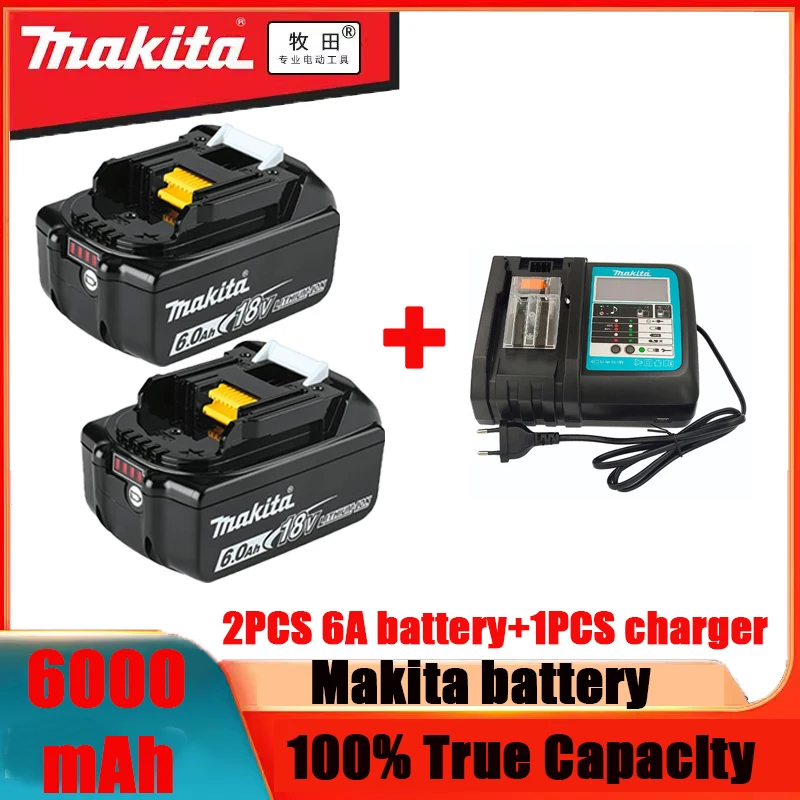 

Makita Original 18V Makita 6000mAh Lithium ion Rechargeable Battery 18v drill Replacement Batteries BL1860 BL1830 BL1850 BL1860B