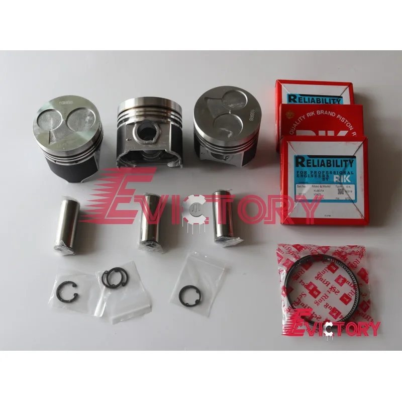 For KUBOTA D1703 piston kit ring set excavator truck loader engine parts