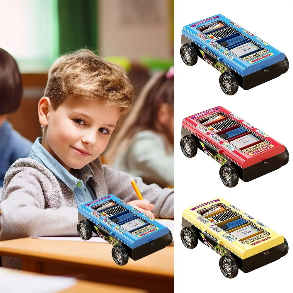 Estuche para lápices con diseño de carreras creativo, caja de lápices multifuncional de gran capacidad, estuche de doble capa, bolsa para lápices, regalo para estudiantes