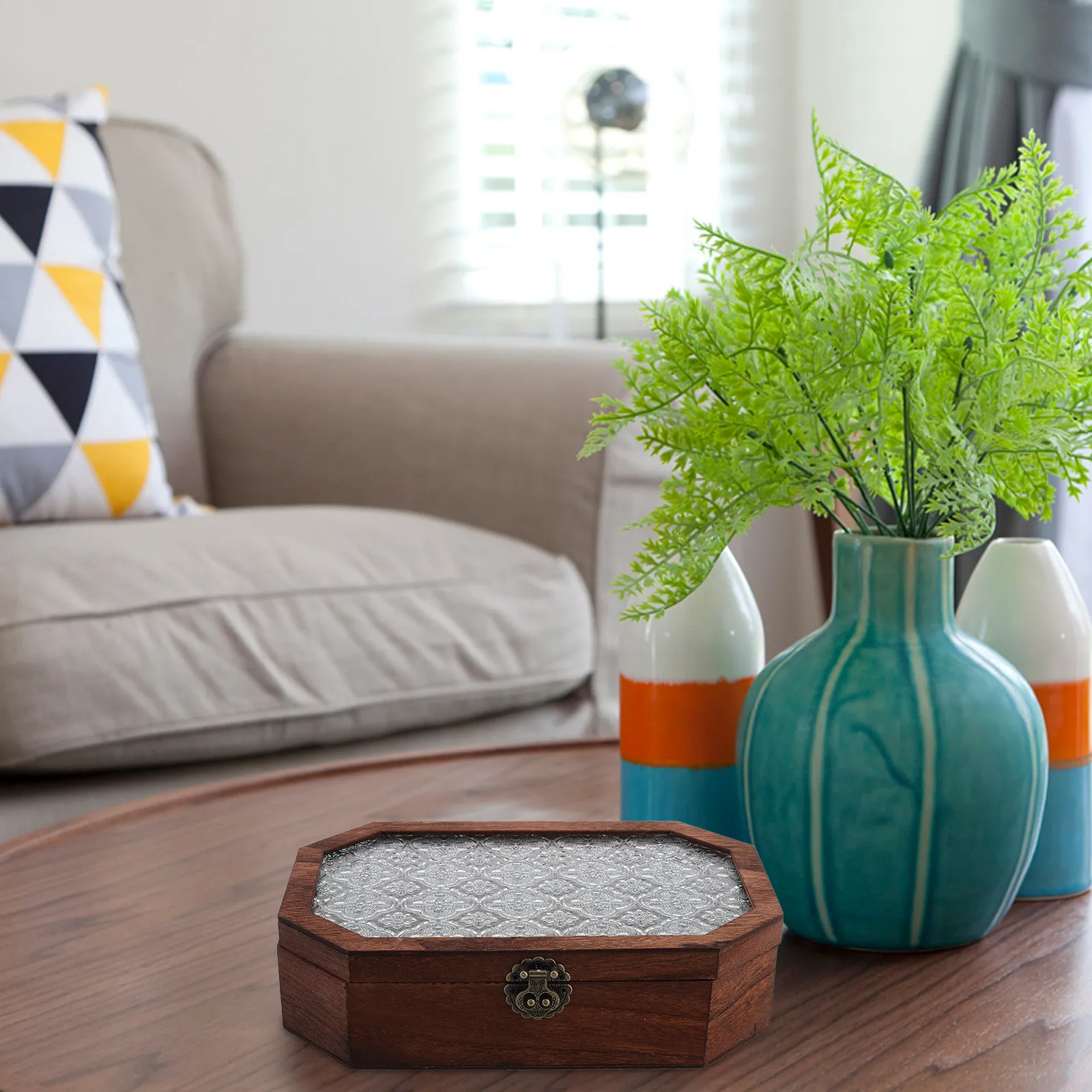 

Роскошный винтажный деревянный органайзер для косметики с цветочным узором Бегония для хранения на туалетном столике, компактный футляр для украшений и сувениров