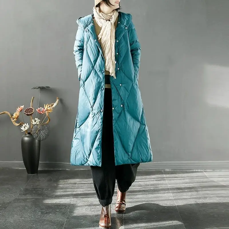 겨울 여성 다운 재킷 후드 오버사이즈 다운 재킷 코트