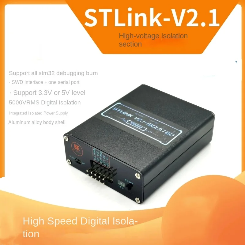 

ST-LINK V2.1 High Voltage Isolation Model STLINKSTM32 Downloader Simulation Development Board Writing Programming Burn