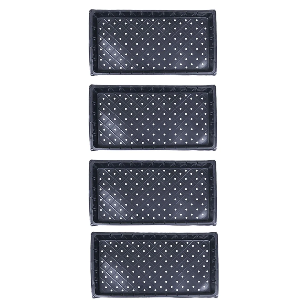 

4pcs Germination Durable Plastic Growing Tray With Drainage Holes For Greenhouse Garden Nursery Plugs Tray Planting Containers