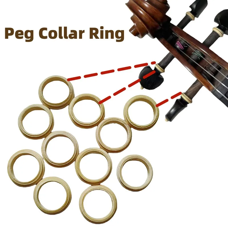 

4/4 Violin Cello Peg Rings Collar , Full size Boxwood violin Peg Decorative ring Loop