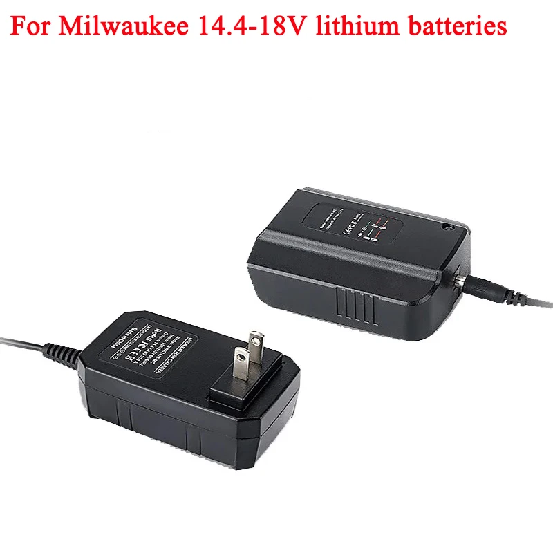 

Lithium Battery Charger Adapter Portable Lithium Battery Replacement Charger Compatible with For Milwaukee 14.4-18V Batteries