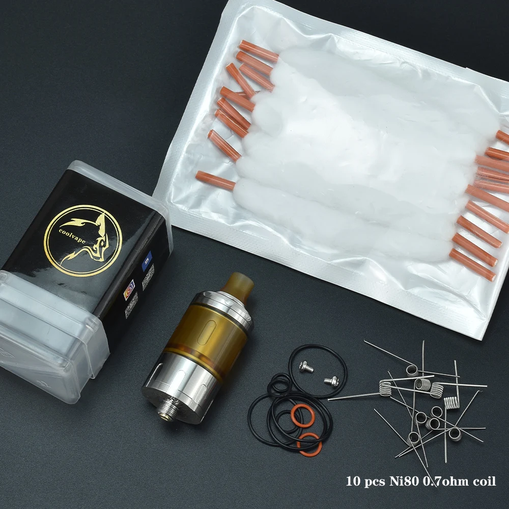 

Wolfcoolvape Hussar Gobby RTA tank vape 22mm rta tank Vape Atomizer 4.5ml 316ss vape atomizer single coils Atomizer