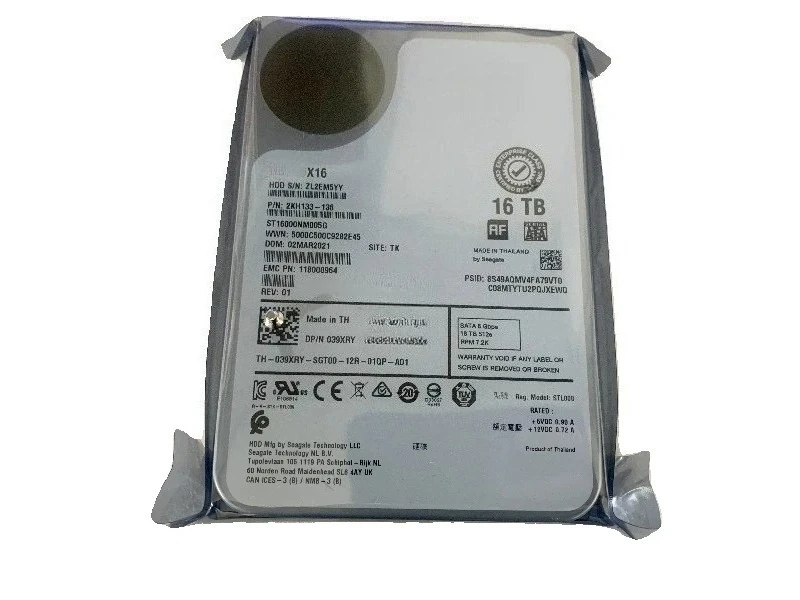 

16TB SATA 039XRY ST16000NM005G R740 T640 R730 Hard Drive Used
