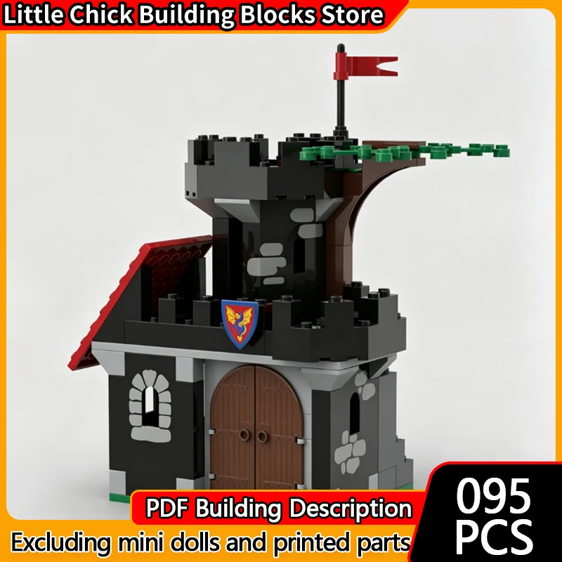Medieval Castle Model MOC Building Bricks Castle Outpost Station Modular Technology Children Holiday Gifts Assemble Toys Suit