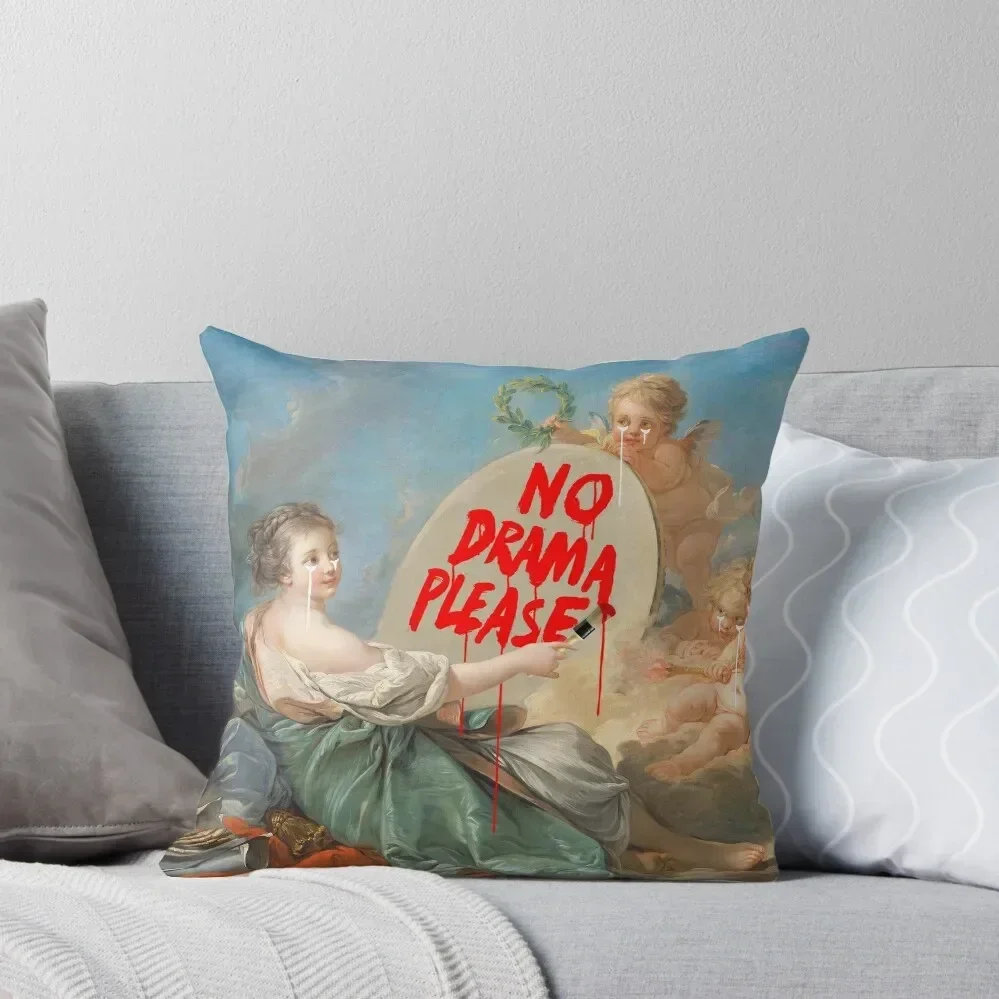 

no drama please Throw Pillow Covers For Sofas Anime pillow