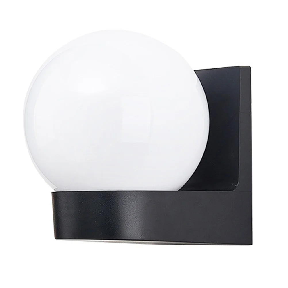 

Spherical Wall Light E27 Socket Modern Outdoor Decorative Black White Safe Durable Healthy Lighting Courtyard Park Villa
