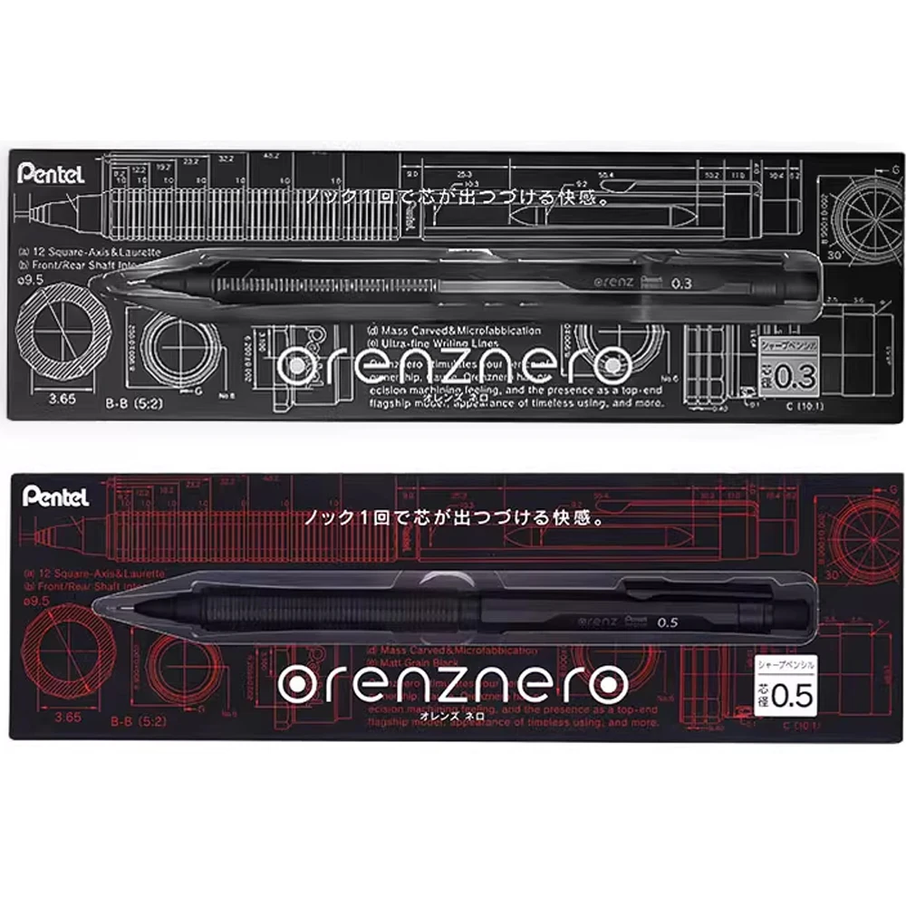 Pentel Orenznero Mechanical Pencils 0.3mm 0.5mm Automatic Drawing Pencil Art Supplies Stationery