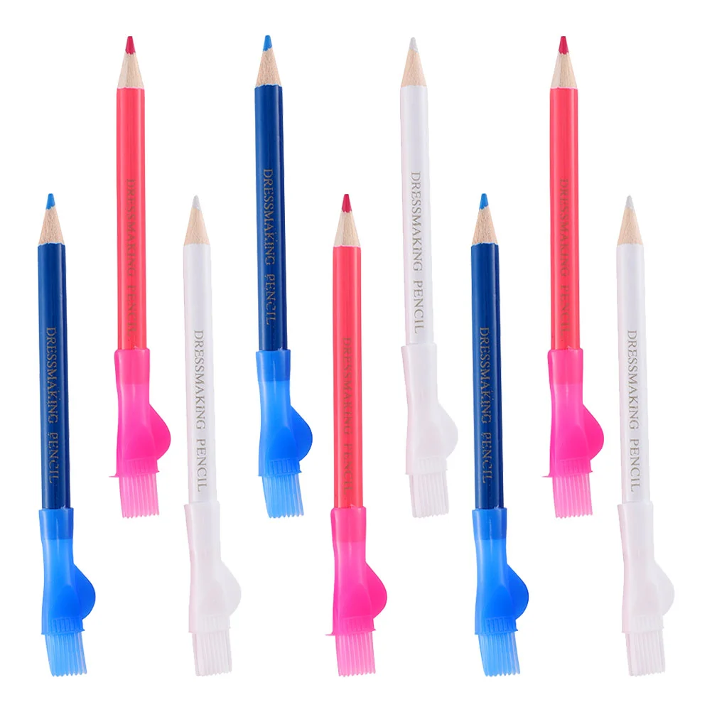 9 Pcs Tailor Pen Fabrics Marker Coloured Pencils Drawing Plastic Sewing Charting