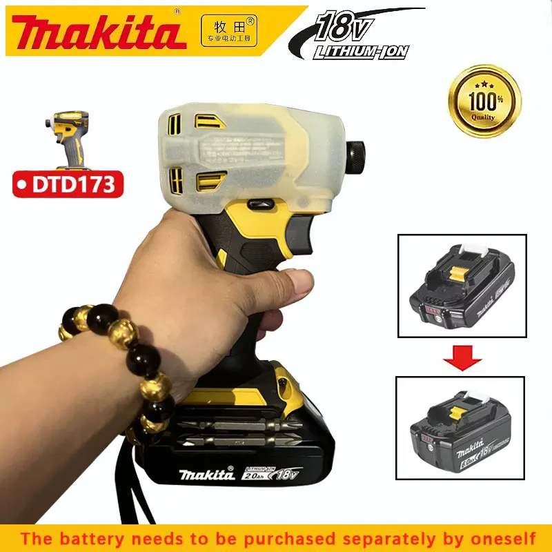 

2026 New 18V Makita DTD173 18V Brushless Impact Driver Lithium Cordless Electric Drill Power Tool Multifunction Household Tool