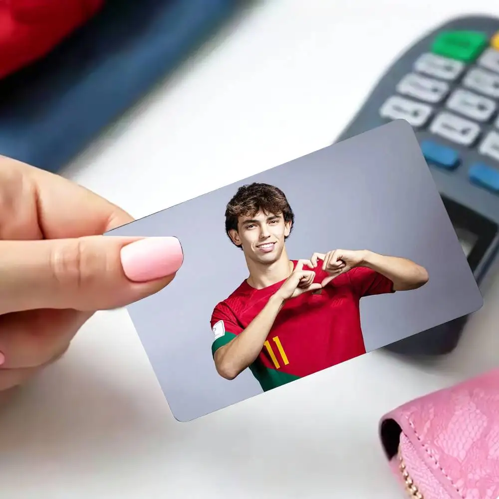 Portuguese Football Star Joao Felix   4pcs 1Set Card Stickers Small Waterproof Chip 4PCS Card Sticker Anti-Scratch