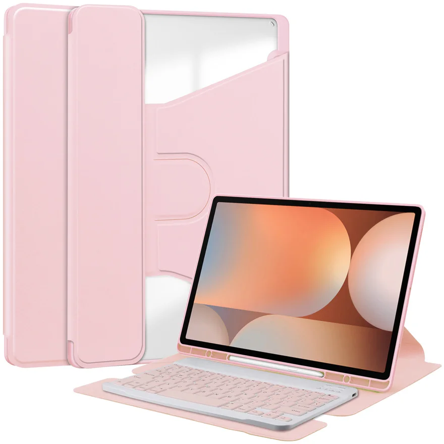 Tablet hoes met flipstand en toetsenbord voor Samsung Galaxy Tab S10 Ultra 14.6 inch, inclusief penhouder.