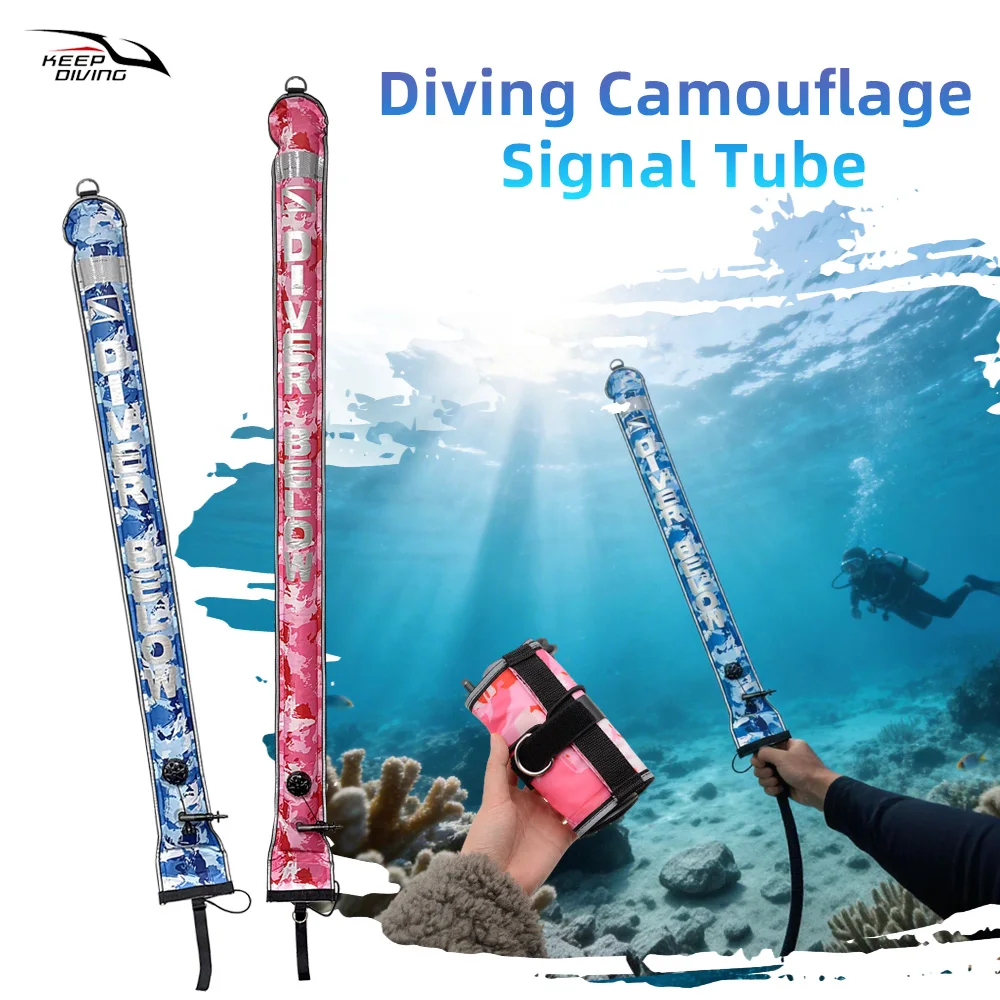

1 шт. 1,5 м/1,8 м Камуфляжный сигнальный надувной буй-колбаса для дайвинга (SMB) – снаряжение для подводного плавания