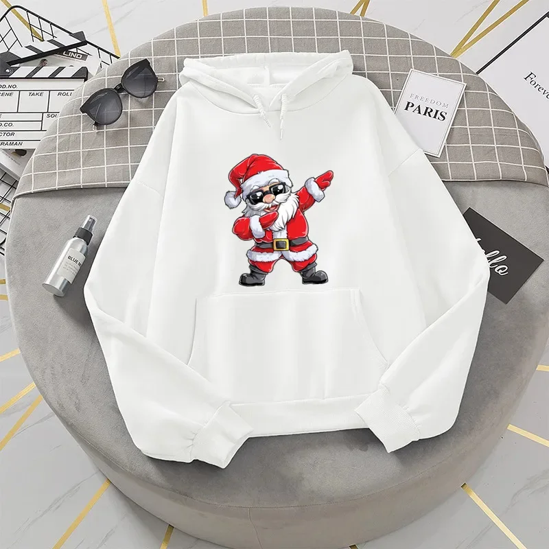 Dabbing Santa Claus Christmas Patches for Clothes Heat Transfer Thermal Stickers DIY Kids T shirt Iron on for Women Appliqued