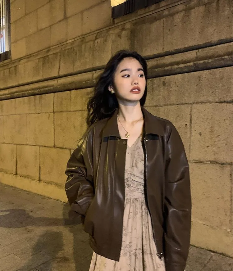 

Bomber Jackets Womens Jacket Inside Pockets Autumn Woolen Grid Checkered Contrast Minimalist OL Professional Urban Modern Simple