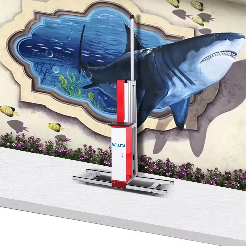 New Style Wall Printing Machine 3d Vertical Wall Printer/3d Background Wall Painting Digital Varnish Inkjet Printer
