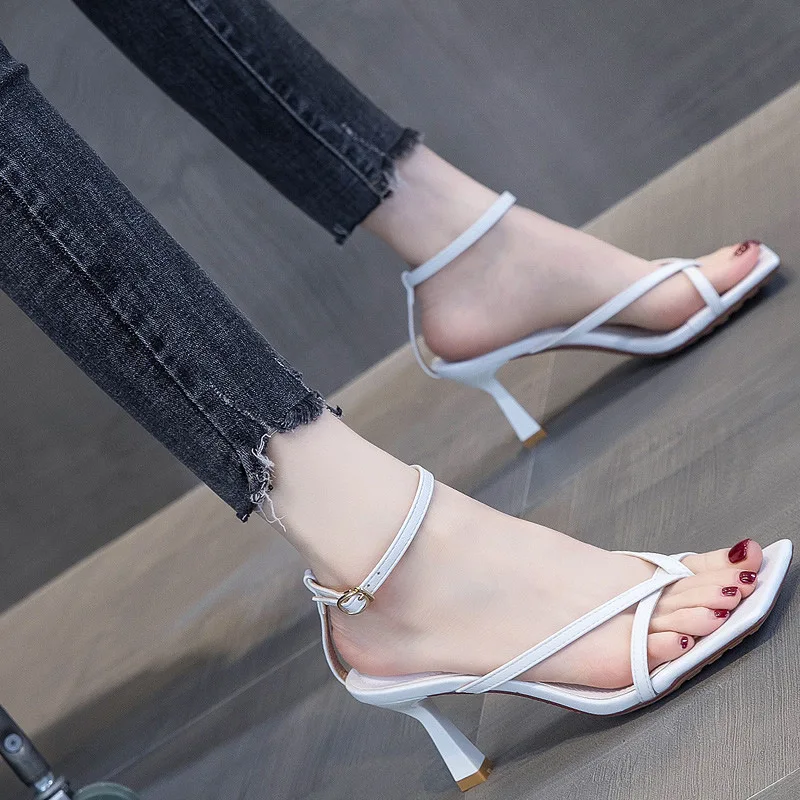 34-43 Rome Ladies Sandals Woman Summer 2022 Women's Sandals High Heels Luxury Woman Wedge Sandal Women Dress Shoes black white