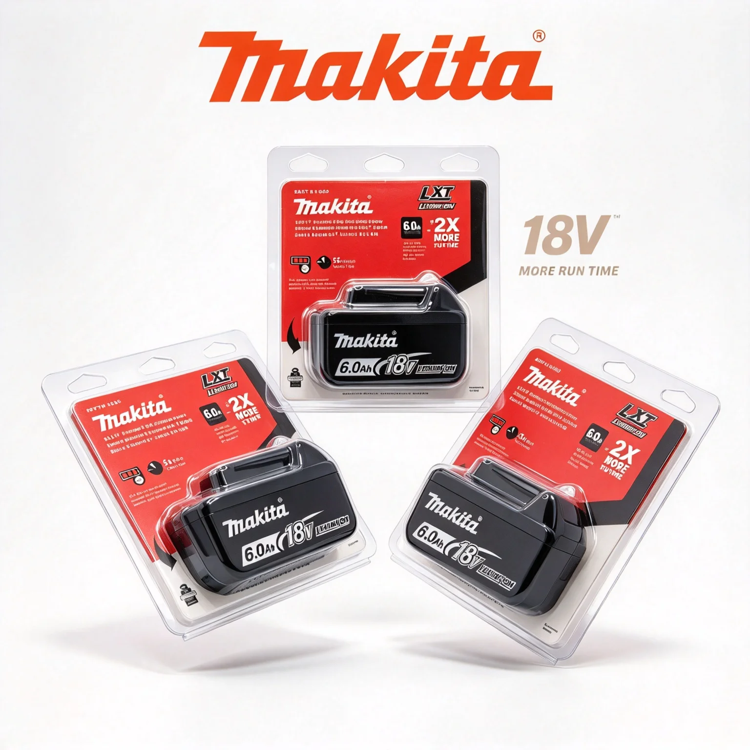 100% Makita 18V 6.0Ah Lithium Battery BL1860 Backup Battery Compatible DHP487 Impact Drill Leaf Blower Garden Shears Rugged DIY
