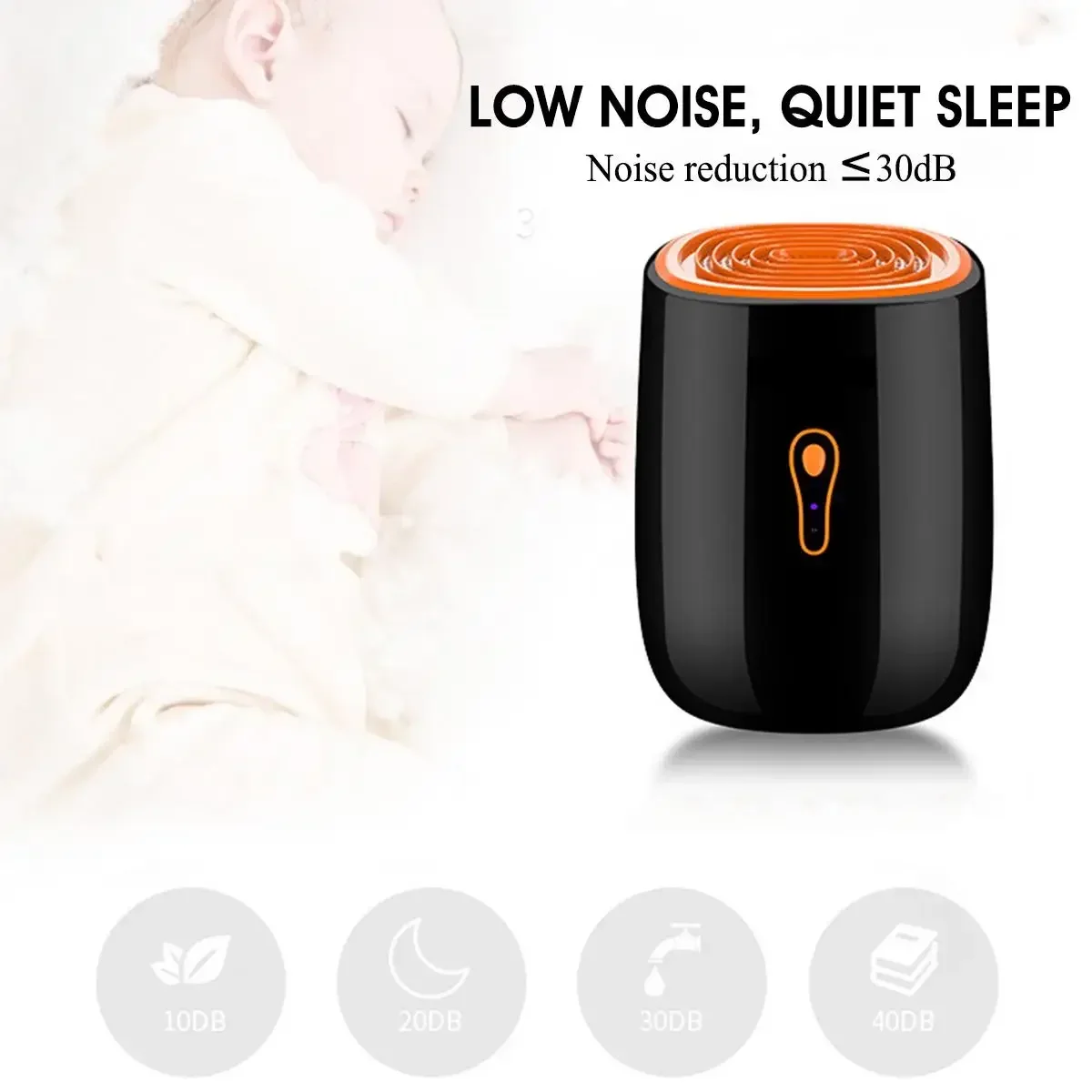 800 مللي مزيل الرطوبة 25 واط منخفضة الضوضاء مجفف محمول مكافحة العفن تنقية المحمولة تنظيف جهاز مجفف الهواء الرطوبة للمنزل