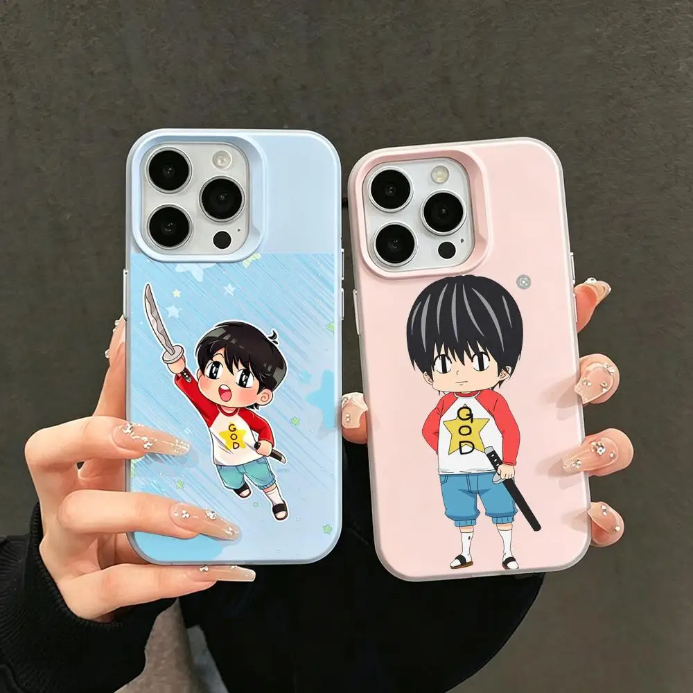 Coque de téléphone double couche 2-en-1 effet gelée, compatible avec iPhone 17/16/15/14/13/12 K-Kotaro Lives AloneS