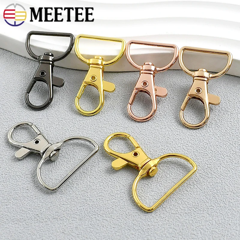 

10-100P 20/25mm Metal Swivel Lobster Clasp Bag Strap Rotary Snap Hook Dog Collar Trigger Clip Buckle Backpack KeyChain Carabiner