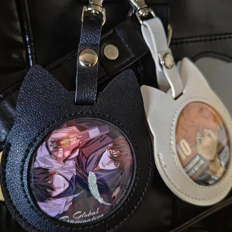 Transparent Card Holder Cute Badge Storage Cover Photocard Holder Protection Idol Card Storage Bag Pendant Student Stationery