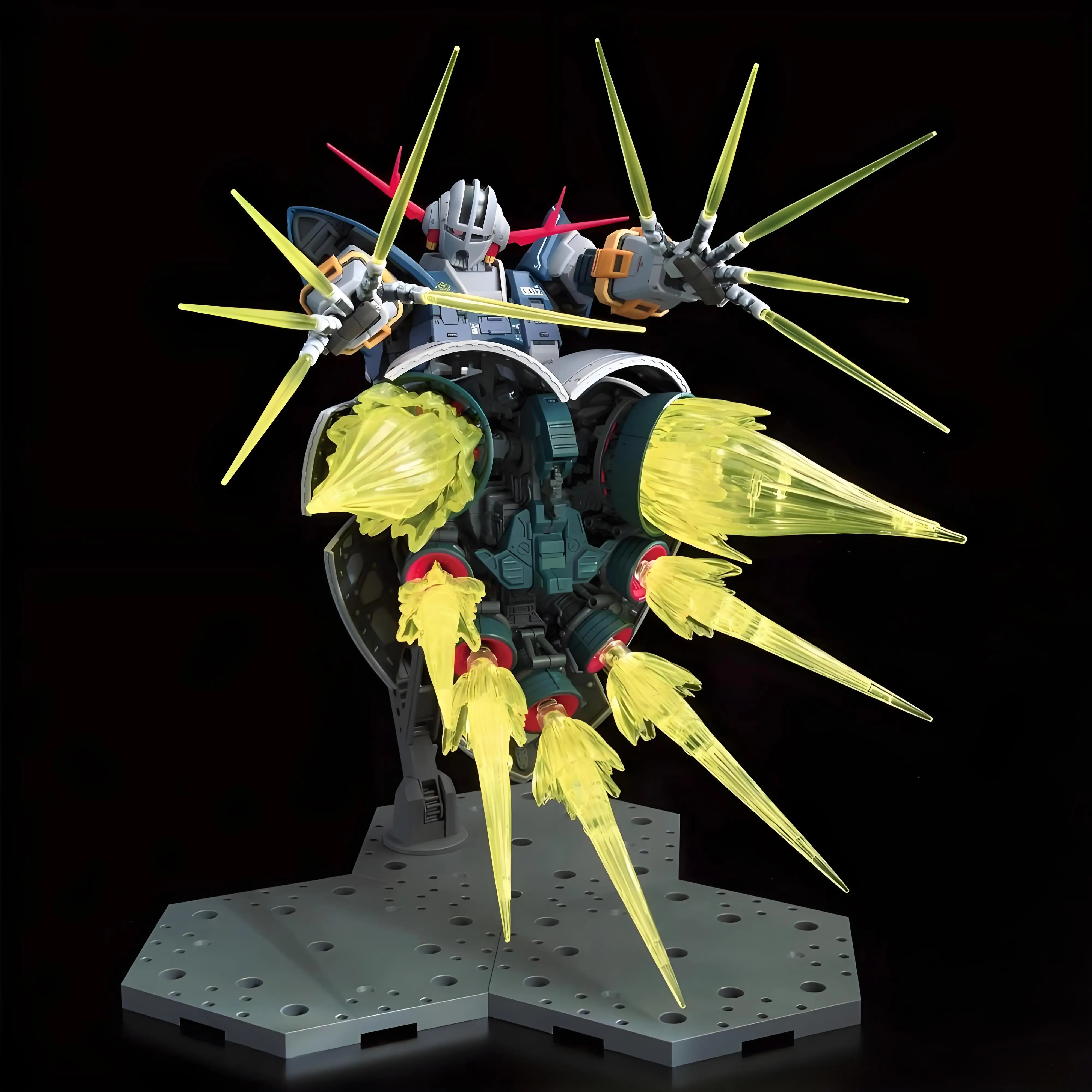 Bandai Original RG 1/144 MSN-02 Mobile Suit Gundam Last Shooting Zeong Effekt Set Action Figure Montage Modell Spielzeug Sammlerstück
