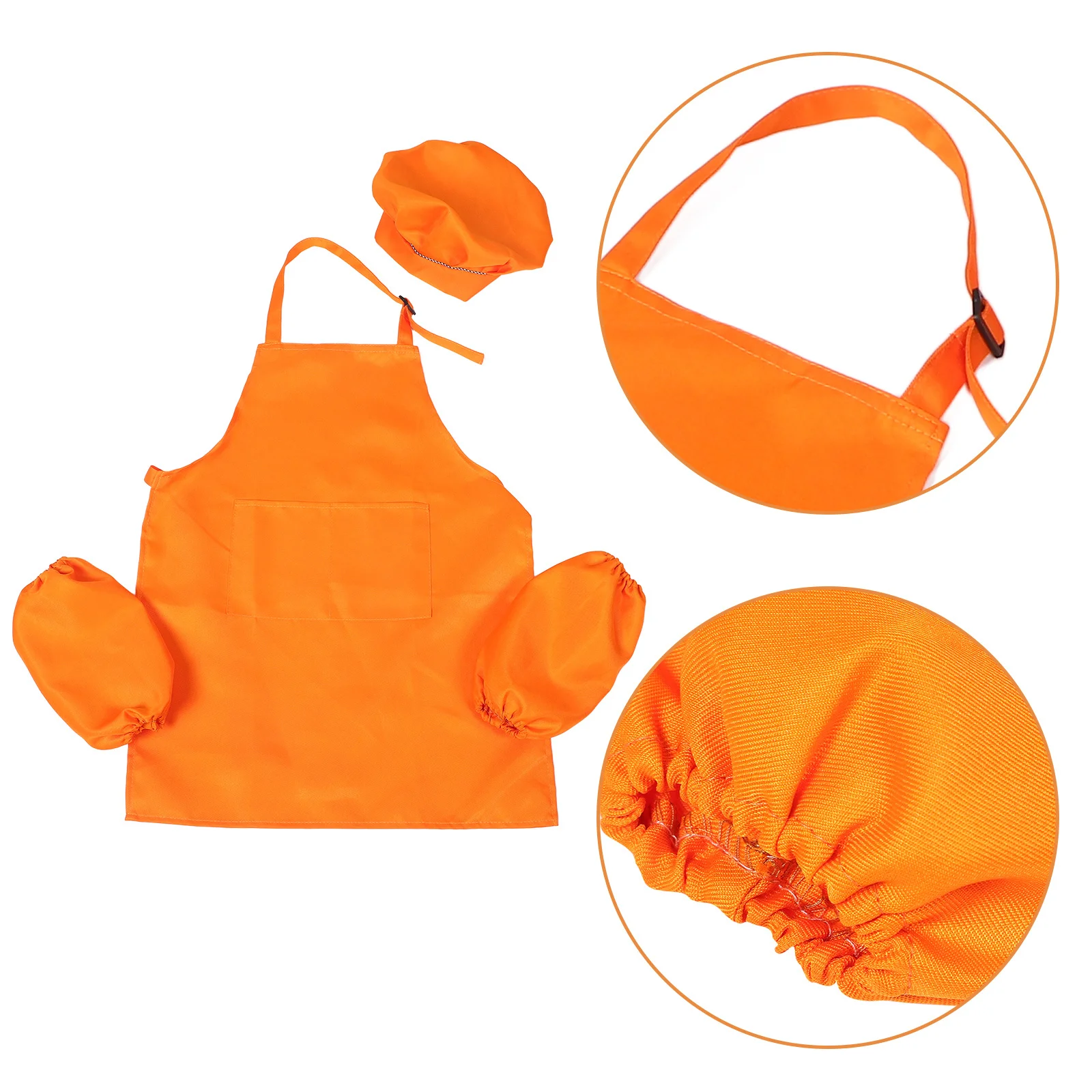 

1 комплект, детский фартук шеф-повара, шляпа с рукавами, регулируемые ремни для мальчиков и девочек, кулинария, выпечка, живопись, детские кухонные аксессуары