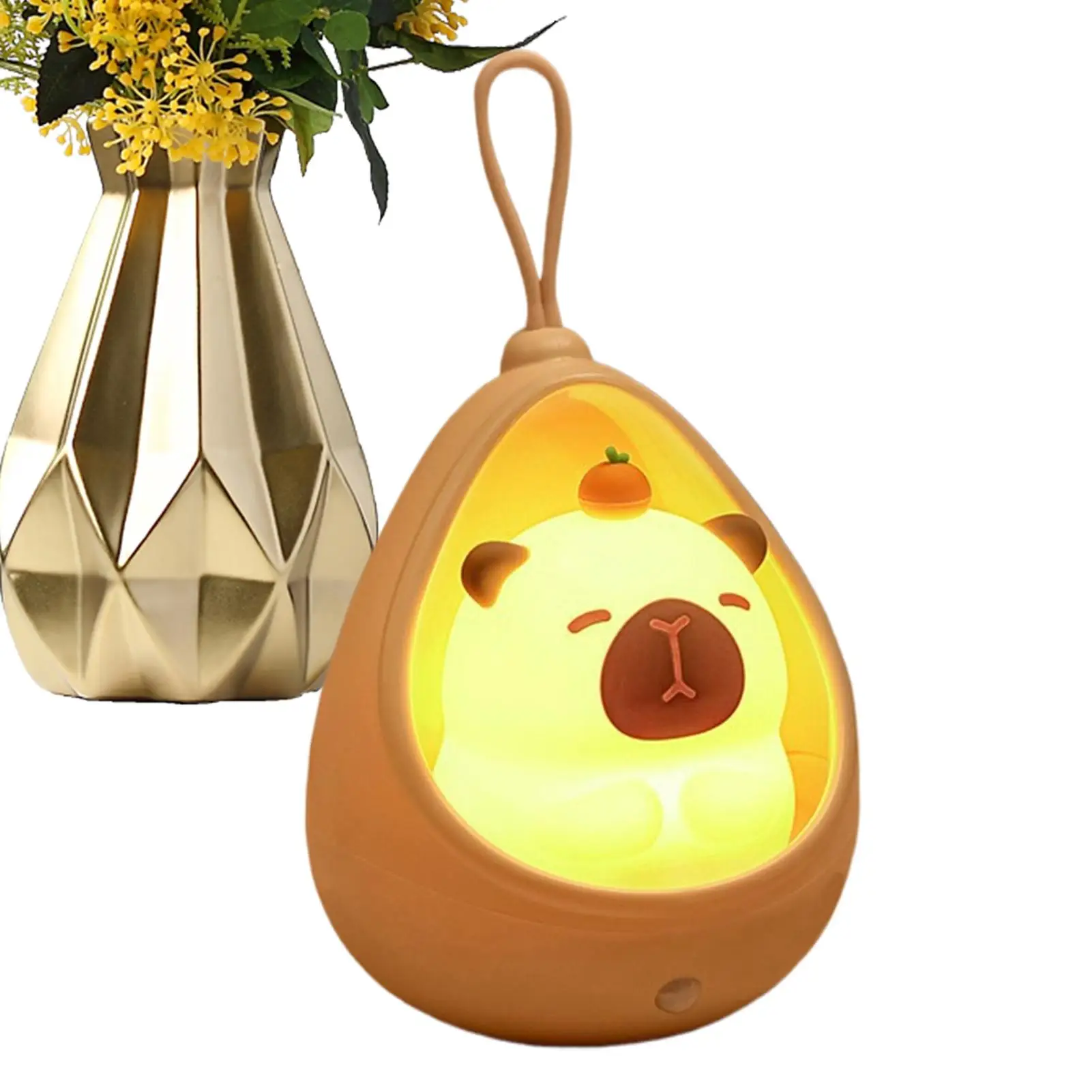 

Cute Night Light Silicone Night Light Rechargeable Squishy Auto-Sensing Ornament Lighting For Nursery Desk Bedroom Kids Toddler