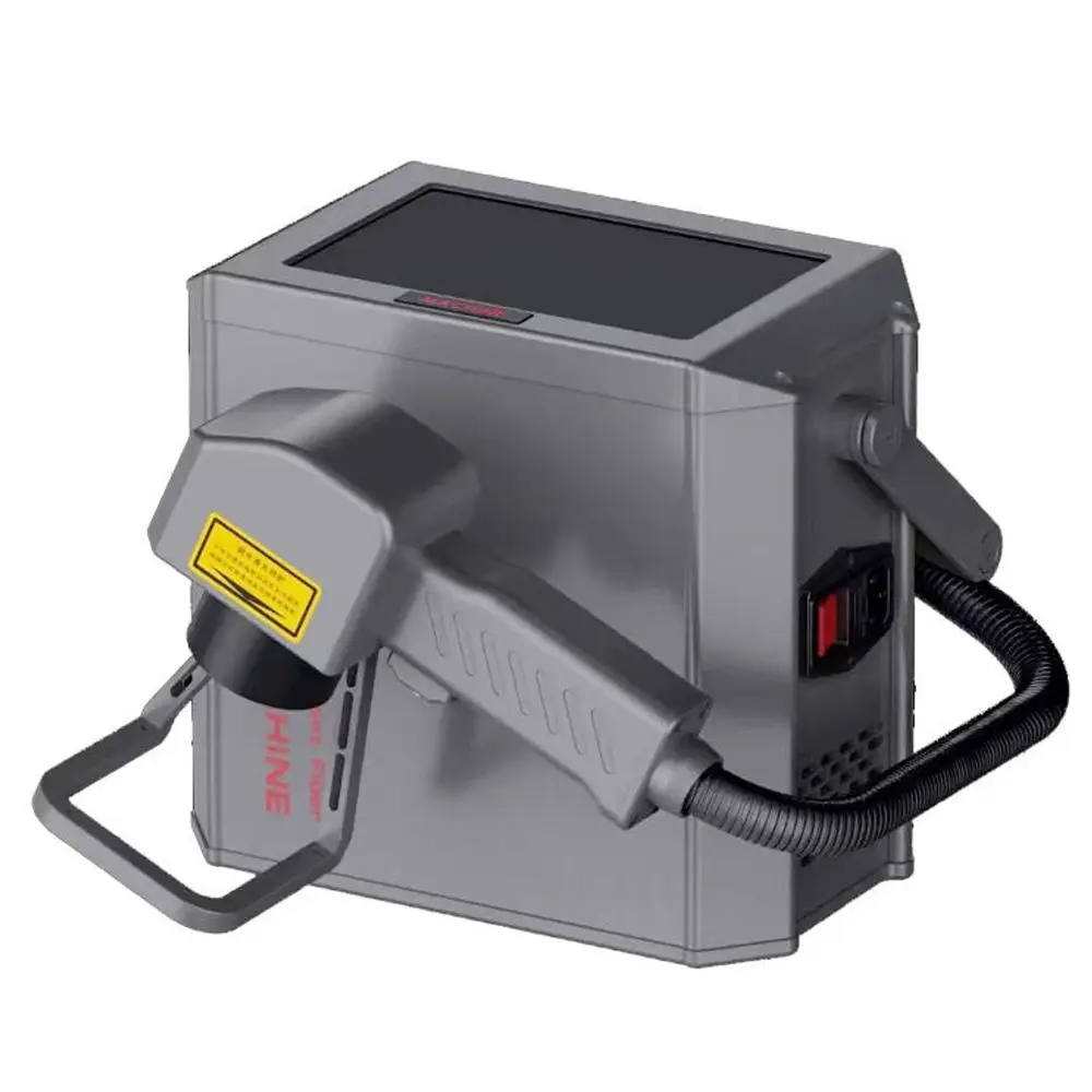 

New 30KW Handheld Fiber Marking Machine Deep Engraving 8 Inch Touch Screen Metal Plastic Glass Cable Wire Tube 110/220V