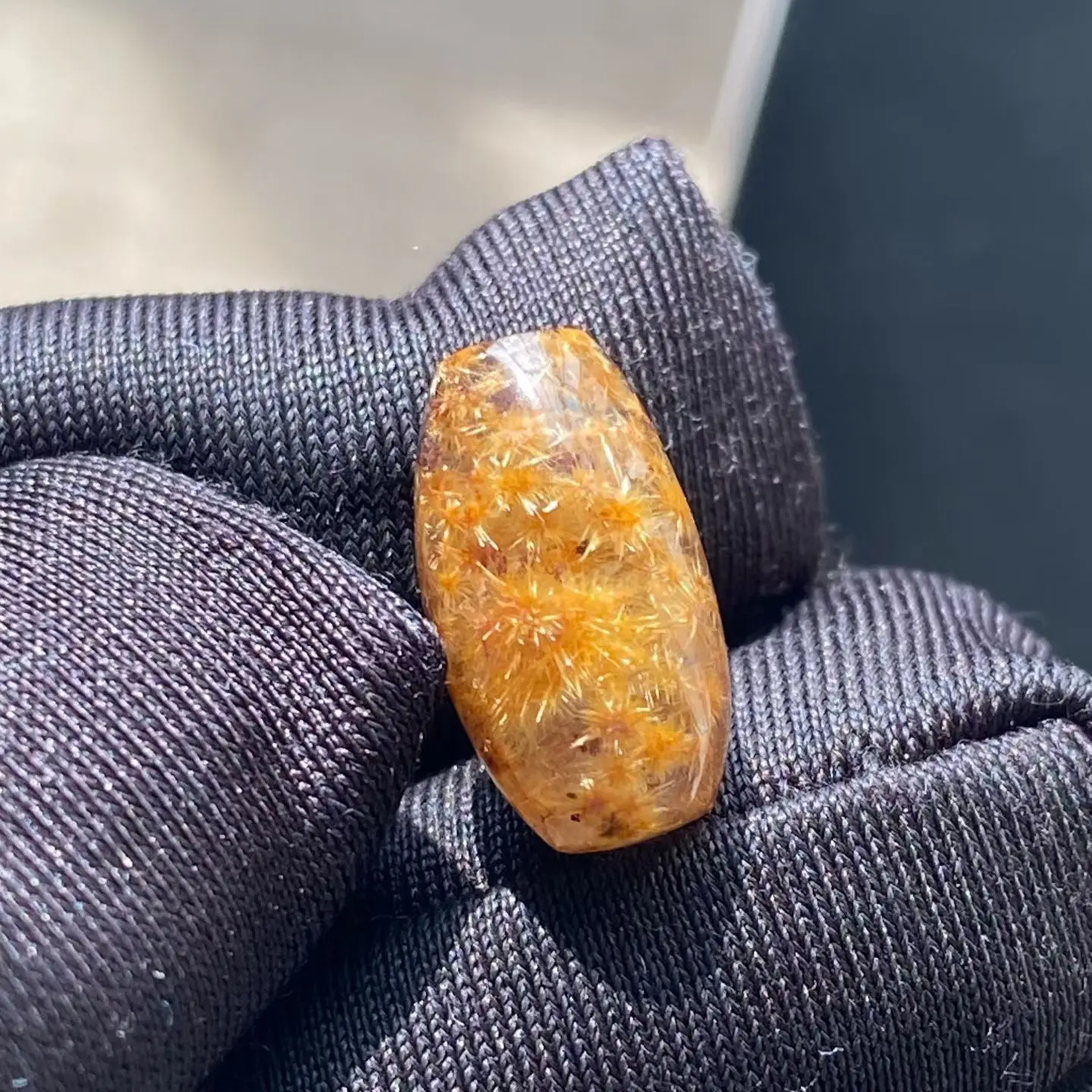 

Подвеска из натурального золота с рутилированным кварцем, ювелирный ствол из рутилированного кварца 14x8 мм, цветок любви для женщин, Бразилия AAAAAAA