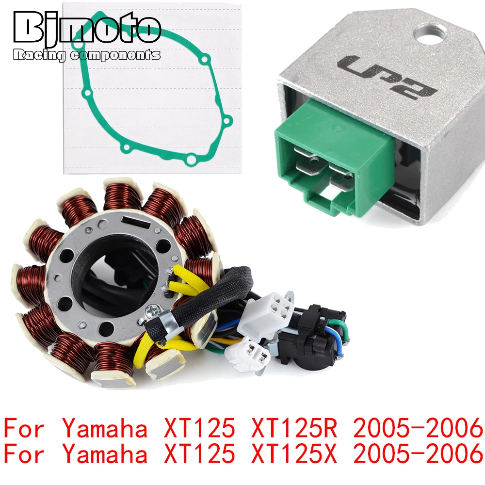 

XT125 XT 125 R X Engine Stator Coil+Voltage Regulator rectifier For Yamaha XT125 XT125R XT125X 2005-2006 With Gasket XT-125R