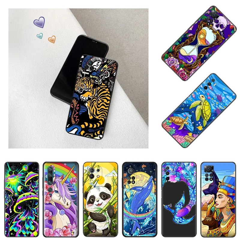 Ultra Thin Phone Case For Redmi Note11 11s A1 A2 Plus K60 K50 K40 Xiaomi 14 11t 11 Lite CC9 Pro Hourglass Panda Dragon Cover