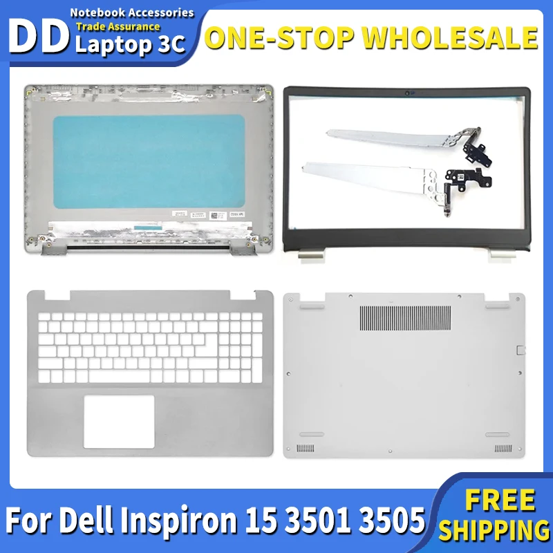 

New Original Laptop Case For Dell Inspiron 15 3501 3505 LCD Back Top Cover Front Bezel Hinges Palmrest Bottom Case 09F6PT 064D8T