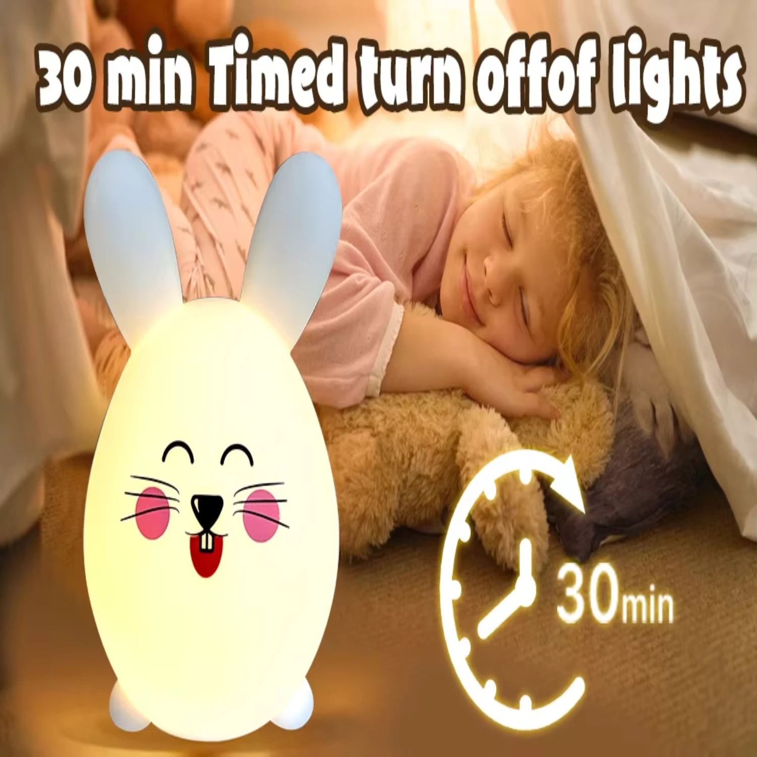 2pcs Cute Mouse Shaped LED Night Light with Silicone Material safe For Children Bedside Lamp for Baby Sleeping Nightlight