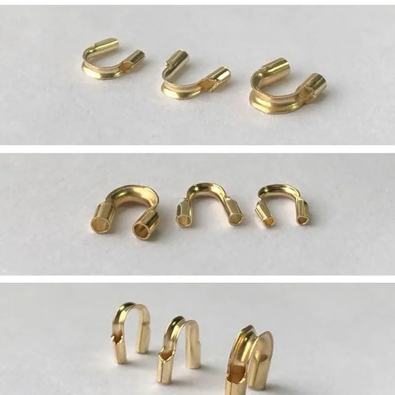 14K Gold filled Cable Thimble Wire Wire Guards for Jewelry Making Handmde DIY Accessories Gold Jewelry Findings