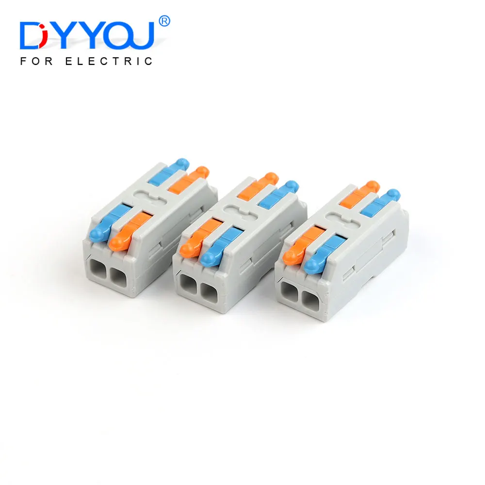 10pcs Mini-two-in-two-out Quick Wiring Soft And Hard Wires General Electrician Installs Wire Connector Quick Connector