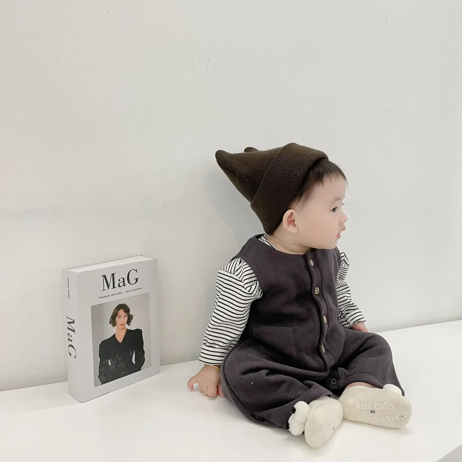 Barboteuse de Style Coréen pour Bébé, Combinaison Simple et Décontractée, Vêtement à la Mode, Printemps Automne 2024