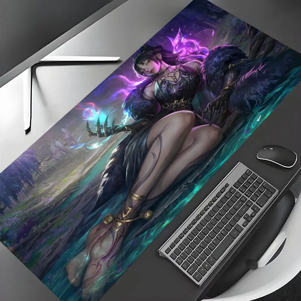 

Sexy magic Witch anime Mouse Pad rubber anti-slip Desk Mat gamer pc accessories Gaming mat keypad expansion mousepad office pad