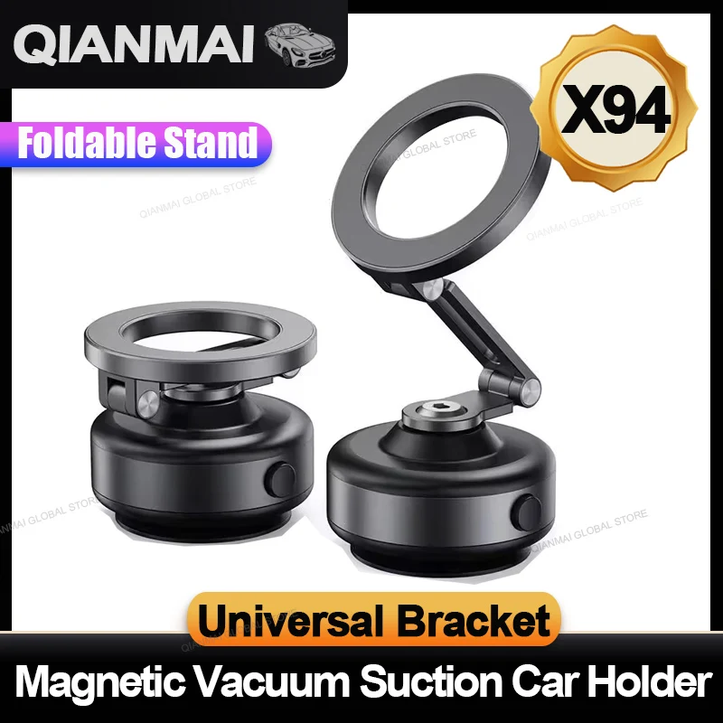 New X94 Magnetic Vacuum Adsorption Car Phone Holder 360° Rotation Strong Suction Holder for Mobile Phone Desktop Live Streaming