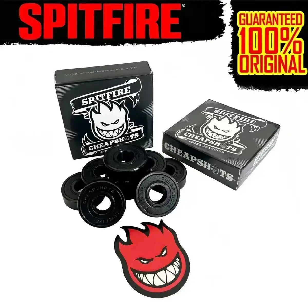 

SF skateboard bearings,genuine good quality skate bearings,high speed strong CHEAP SHOTS spit-fire skateboard bearing